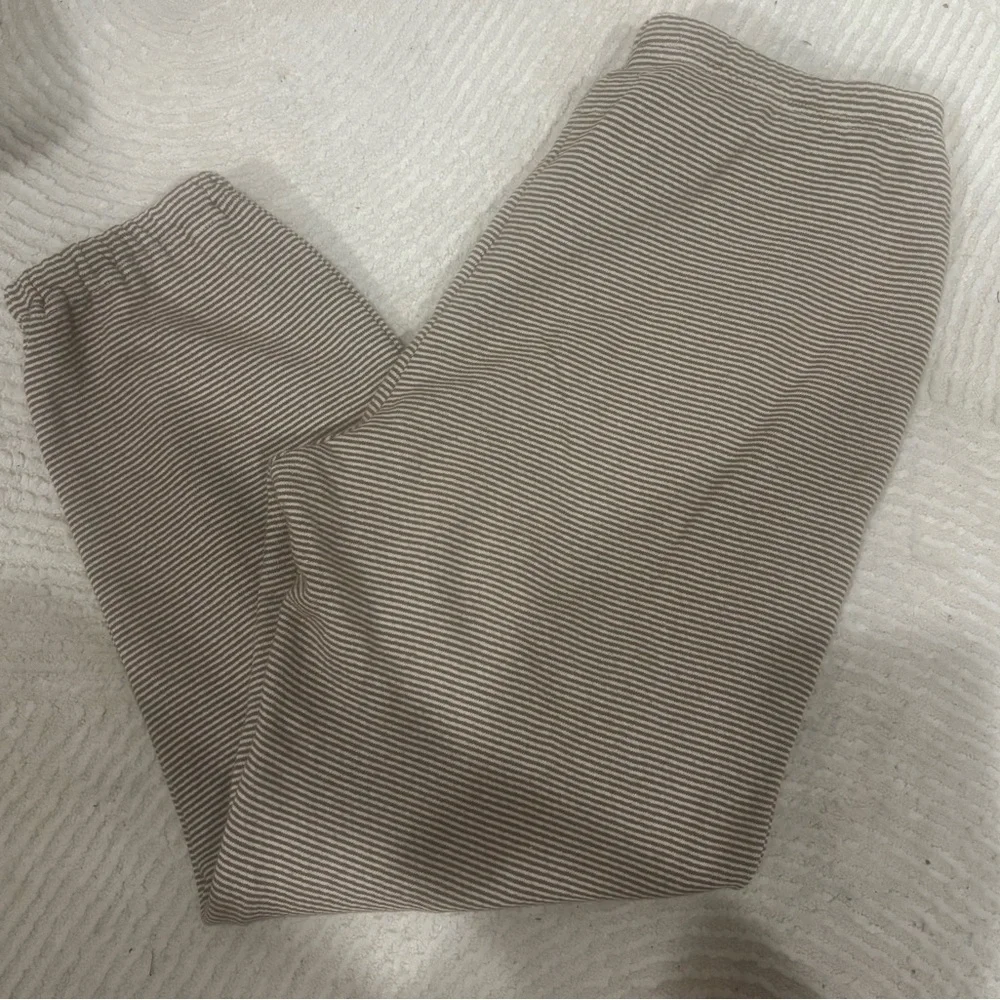 THE GREAT. Women Striped Tan Joggers - Picture 3 of 4